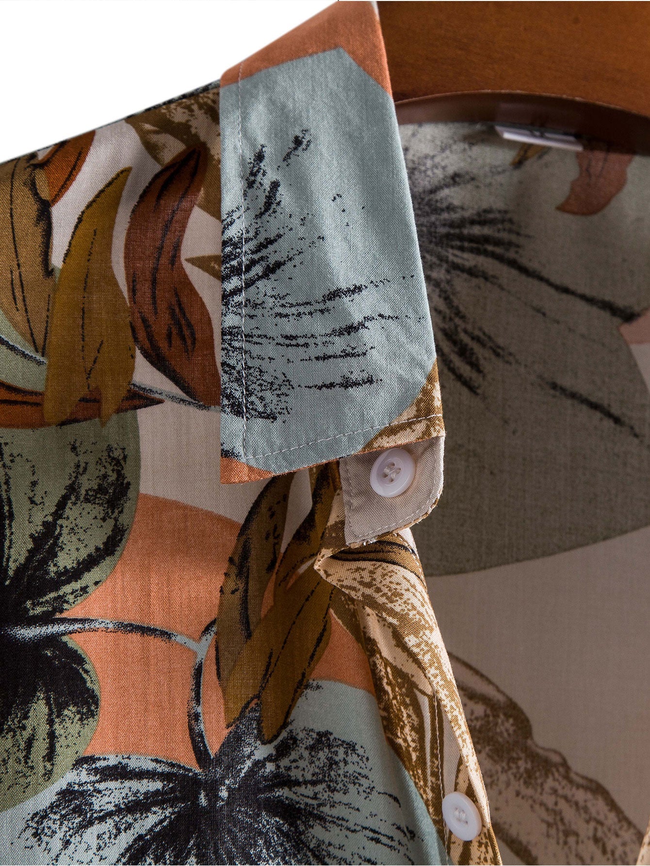 Tropical Print Shirt & Textured Cotton 5