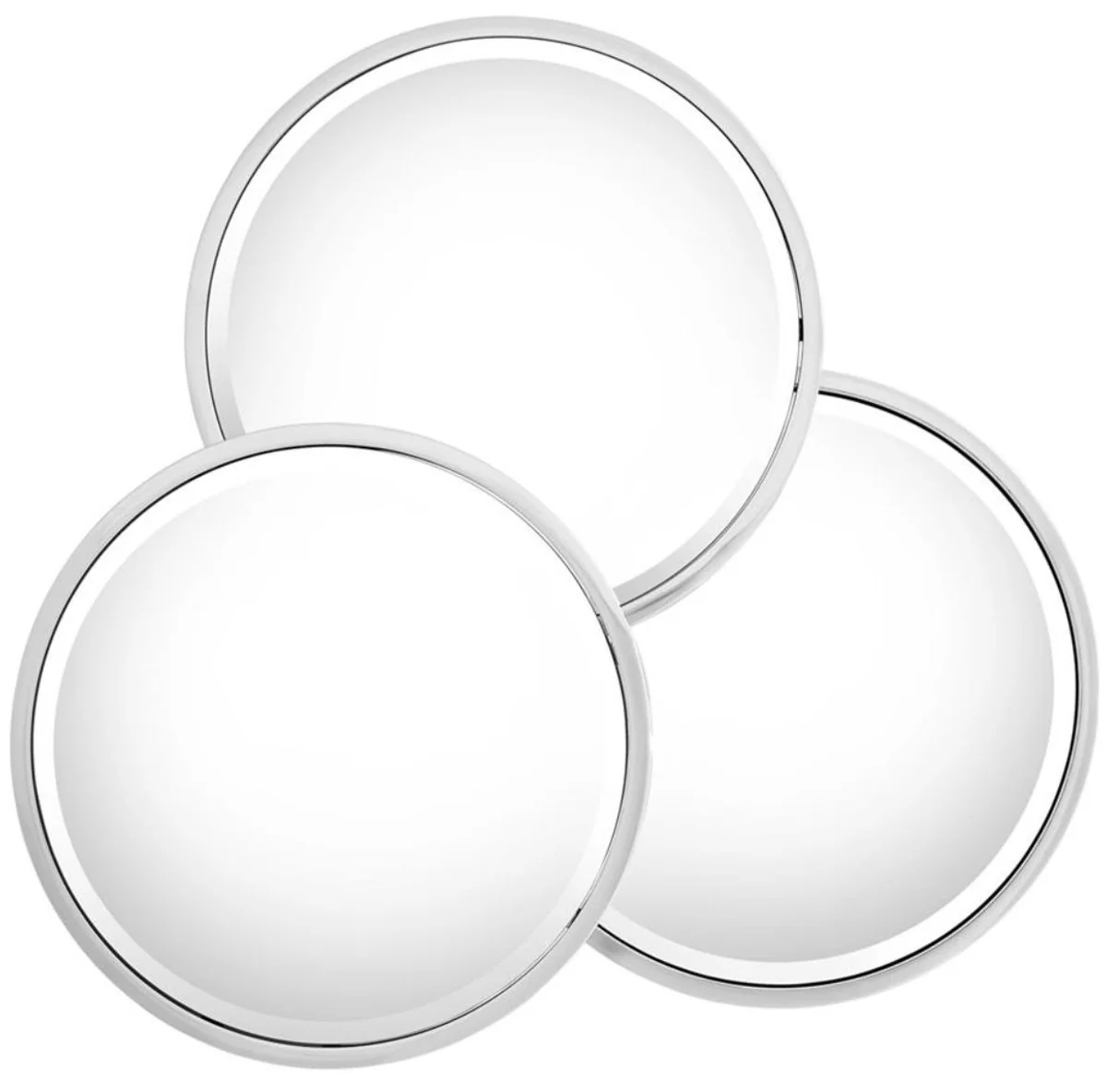 Casa Padrino espejo de pared / espejo de acero inoxidable dise?o de lujo plata 95 x H. 90 cm - Muebles de Dise?o