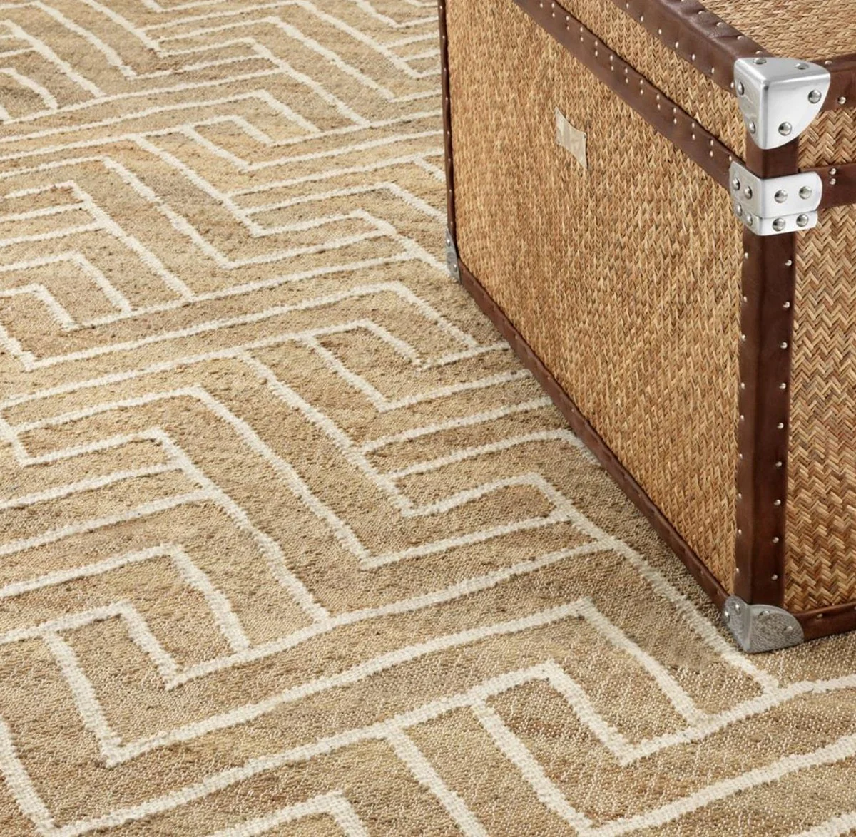 Casa Padrino alfombra de la casa de lujo natural / blanco 300 x 400 cm - Colección de Lujo