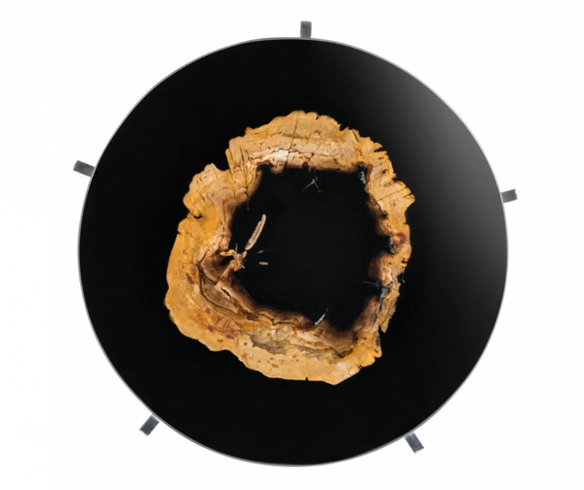 Casa Padrino luxury side table hollow steel nickel finish 51 x H 56 cm - Luxury Collection