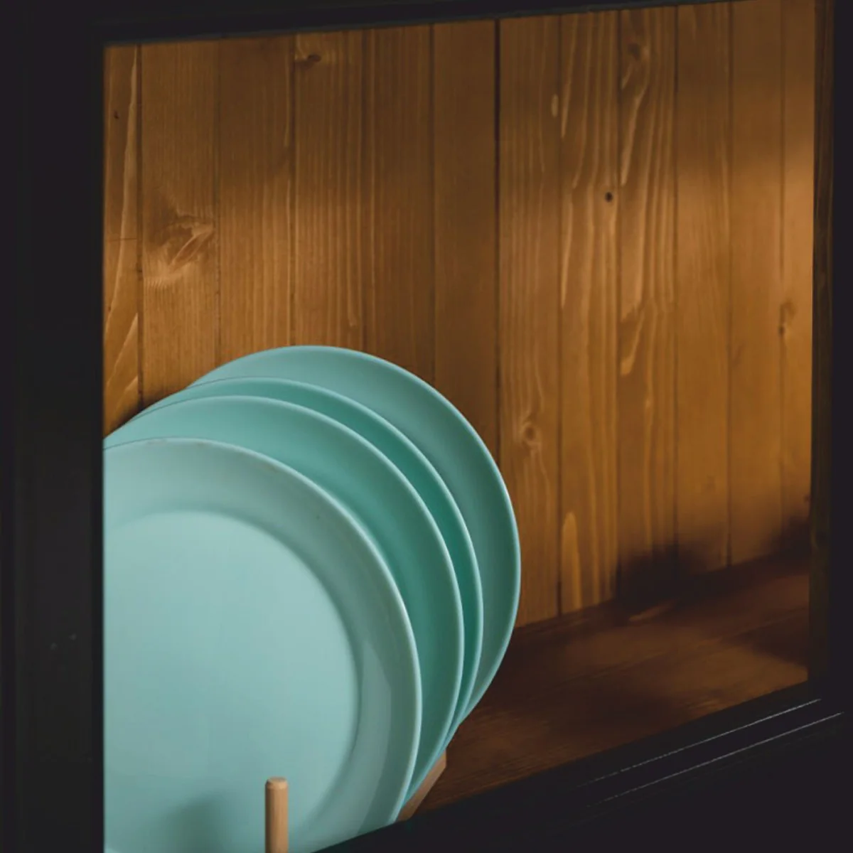 Casa Padrino armario de comedor de estilo campestre negro / marr¨®n 180 x 51 x A. 220 cm