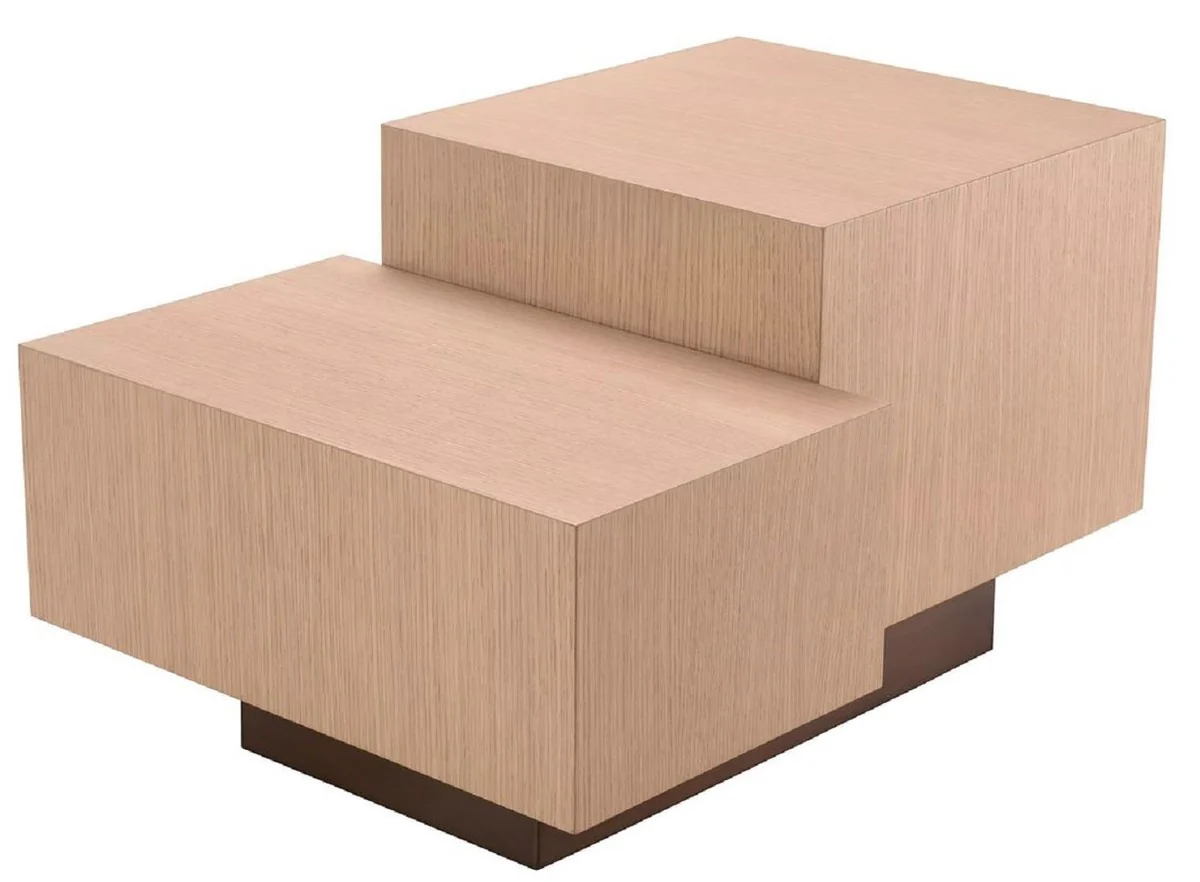 Casa Padrino mesa auxiliar de lujo natural / bronce 70,5 x 50 x H. 40,5 cm - Mesa de sal¨®n rectangular - Muebles de sal¨®n - Muebles de lujo