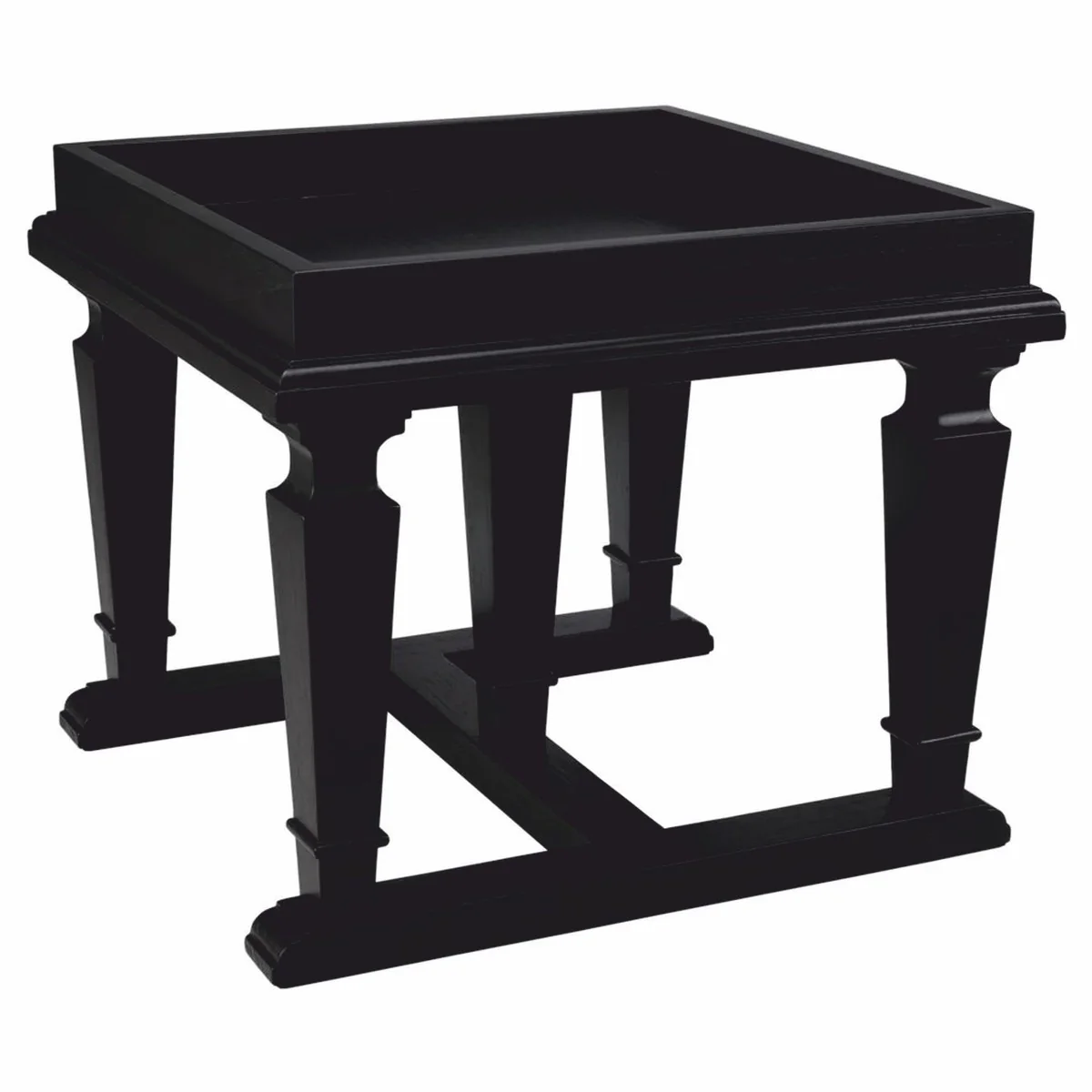Casa Padrino mesa auxiliar de lujo negro 60 x 60 x Al. 51 cm - Muebles de hotel