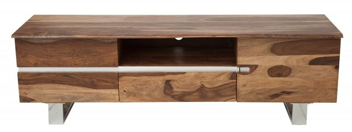 Casa Padrino Designer TV Cabinet Nature W.160cm x H.50cm x D.45cm - Aparador - Aparador - Madera maciza hecha a mano!