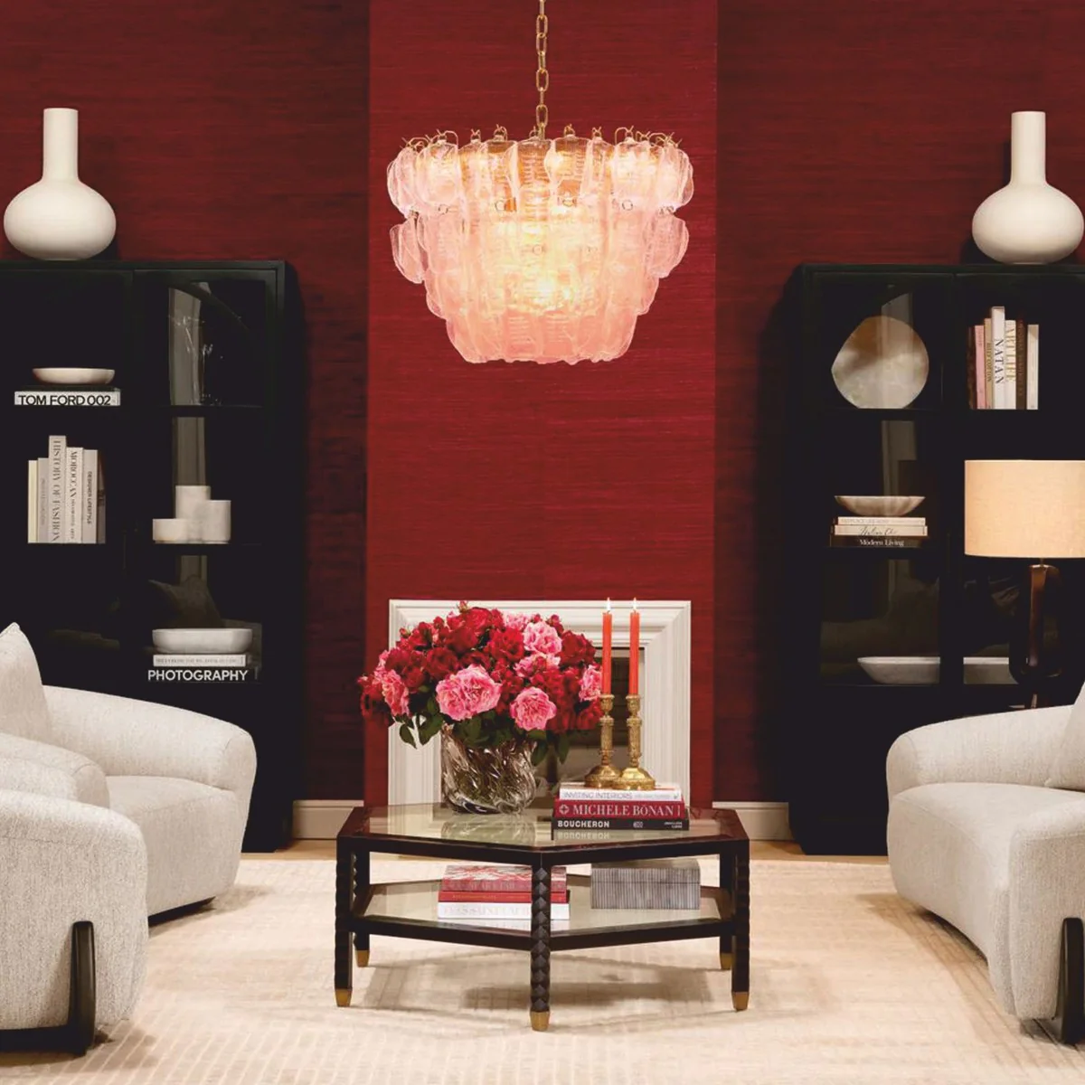 Casa Padrino l¨¢mpara de ara?a de hotel y sal¨®n de lujo rosa / lat¨®n antiguo ? 85 x A. 61,5 cm