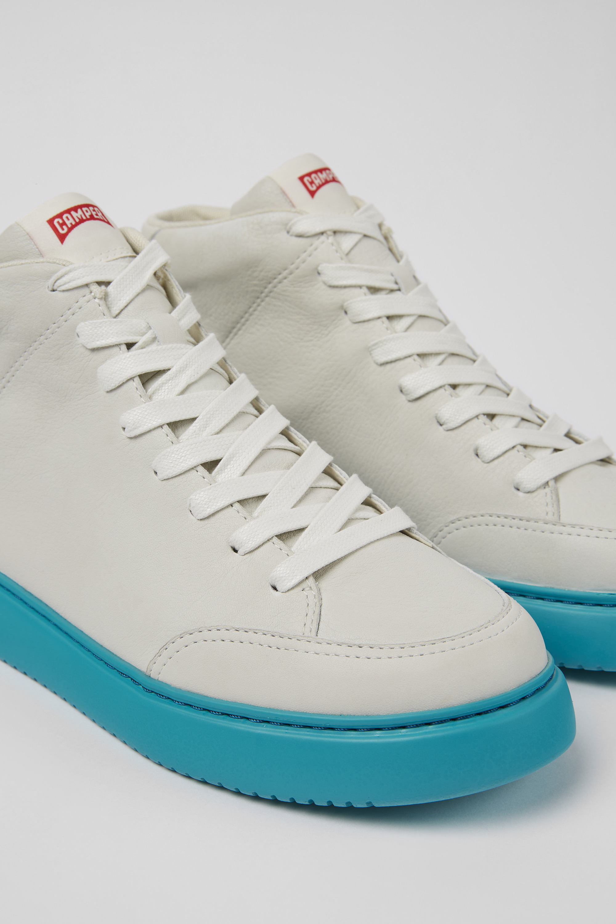 Runner K21 - White non-dyed leather sneakers for men