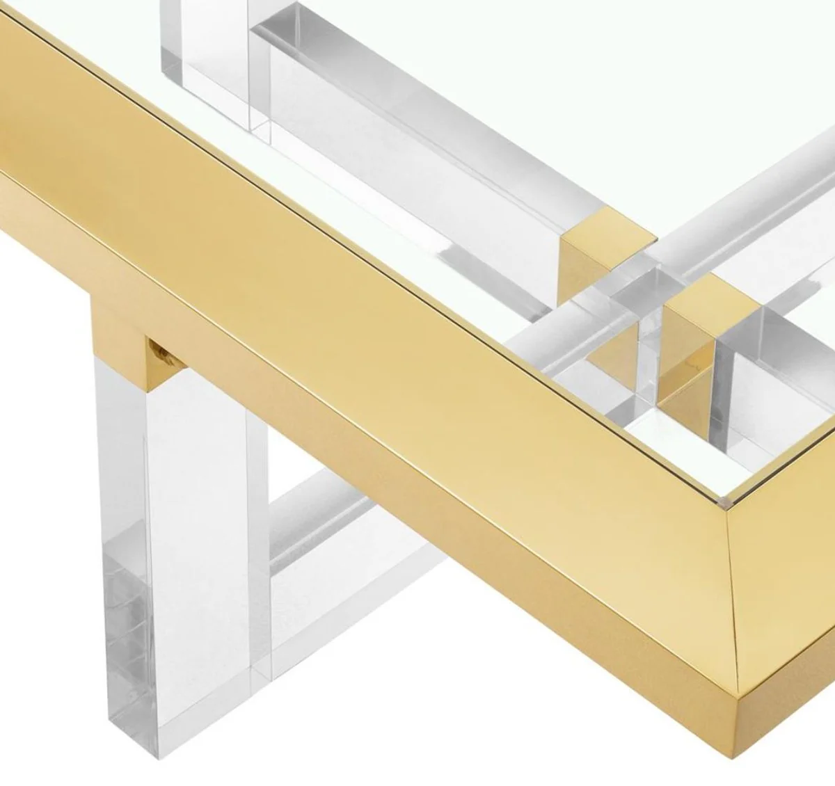 Casa Padrino mesa de centro de lujo oro 100 x 100 x H. 43 cm - Muebles de Salón