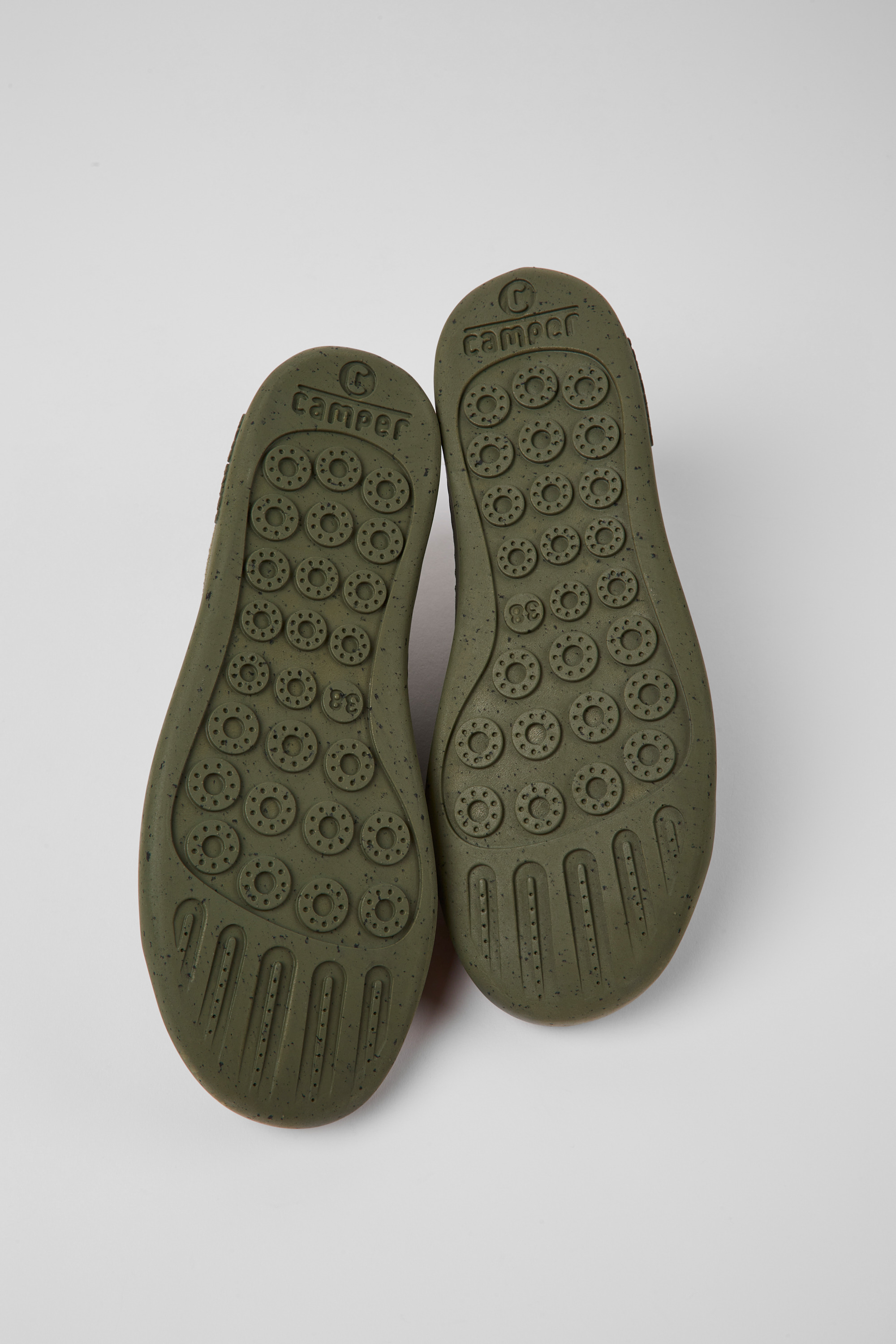 Peu Touring - Green nubuck sneakers for women