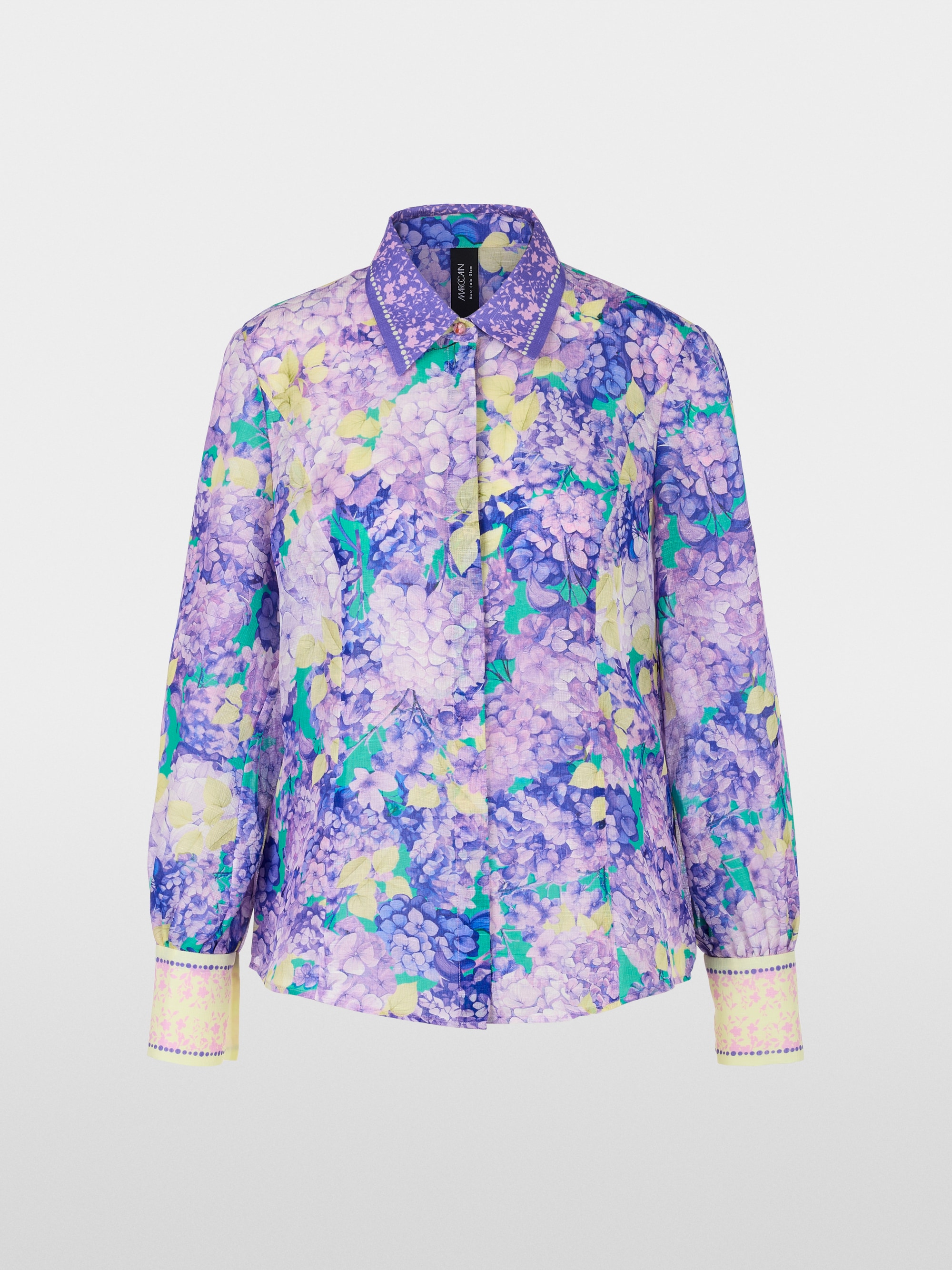 Marc-Cain Fitted blouse with floral print