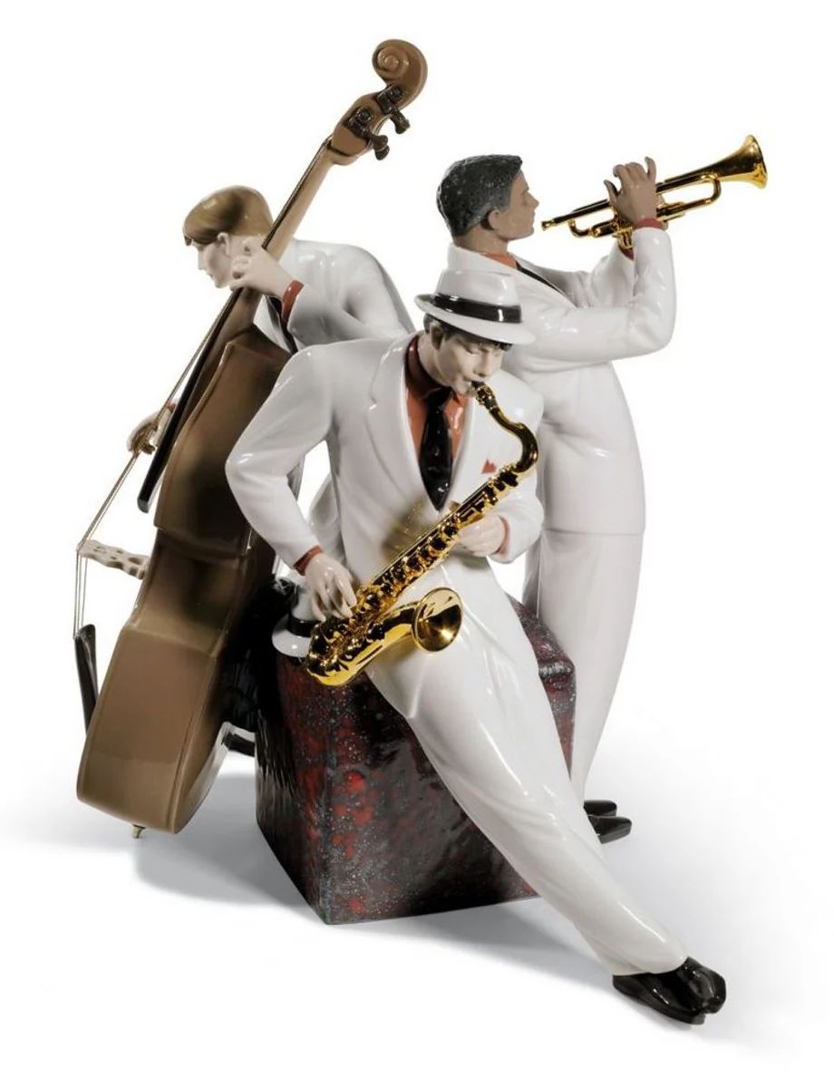 Casa Padrino Luxury Porcelain Jazz Trio Multicolor 30 x H. 35 cm - Limited Edition