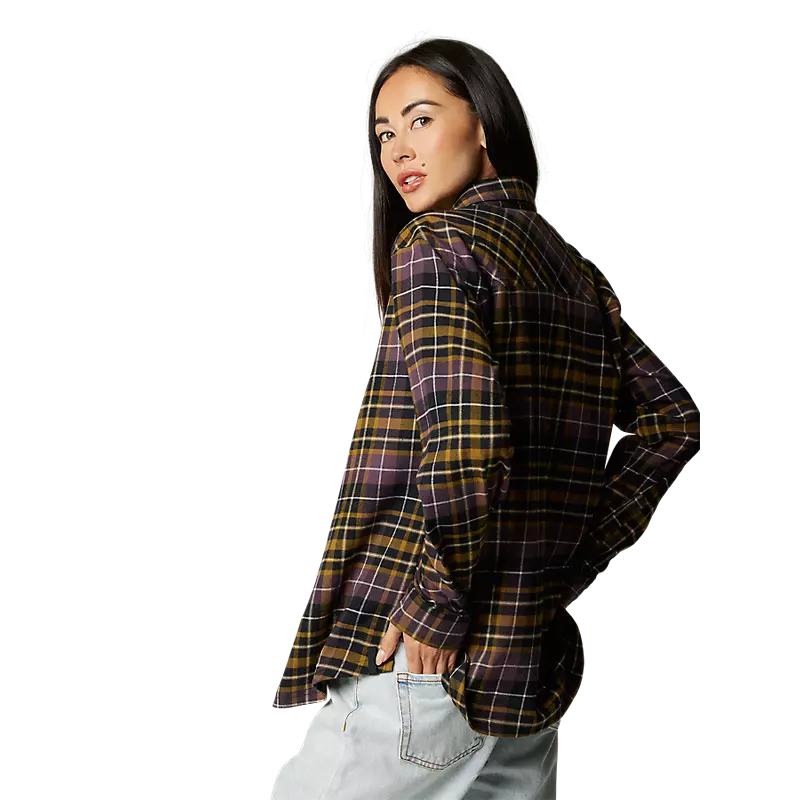 Womens Foxlover Stretch Flannel Shirt