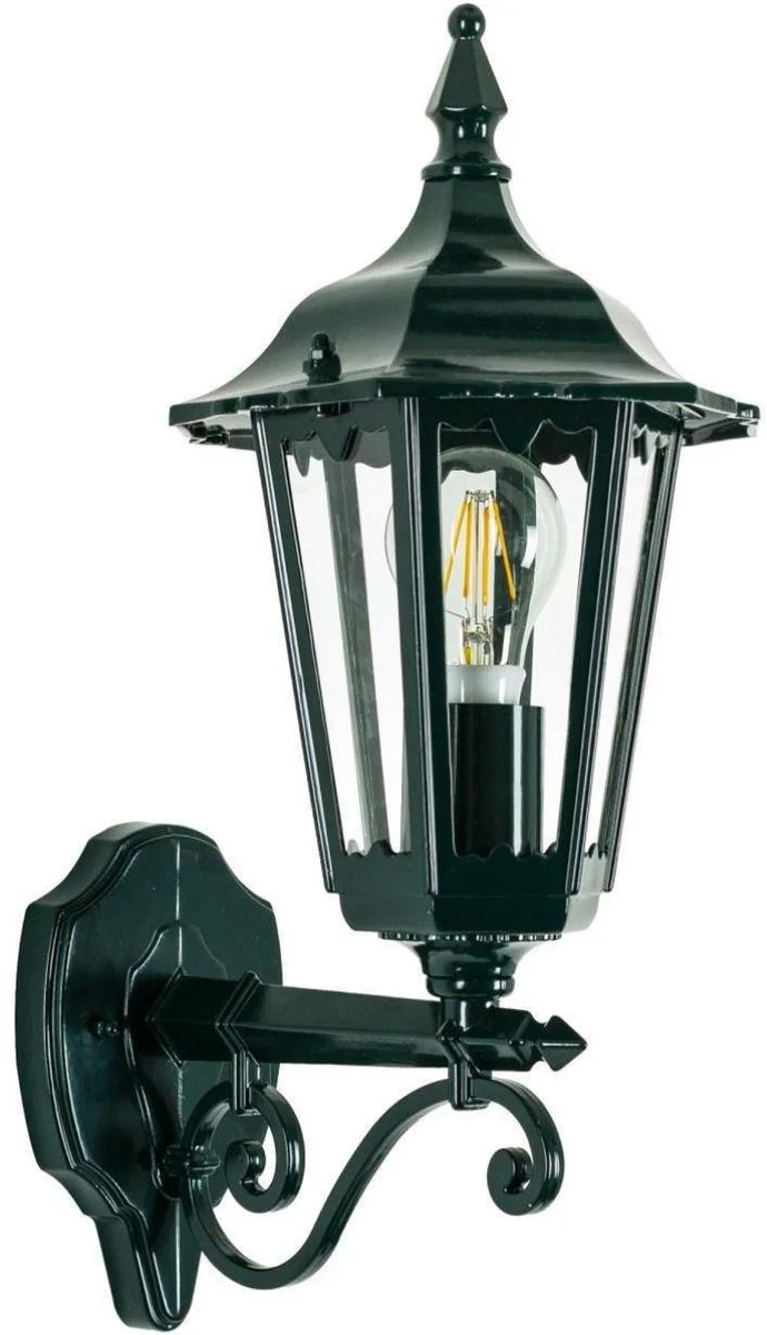 Casa Padrino Art Nouveau aplique exterior / linterna exterior de aluminio 20 x 27 x H 43 cm - Varios Colores - Balcón Jardín Terrazas Luz Exterior