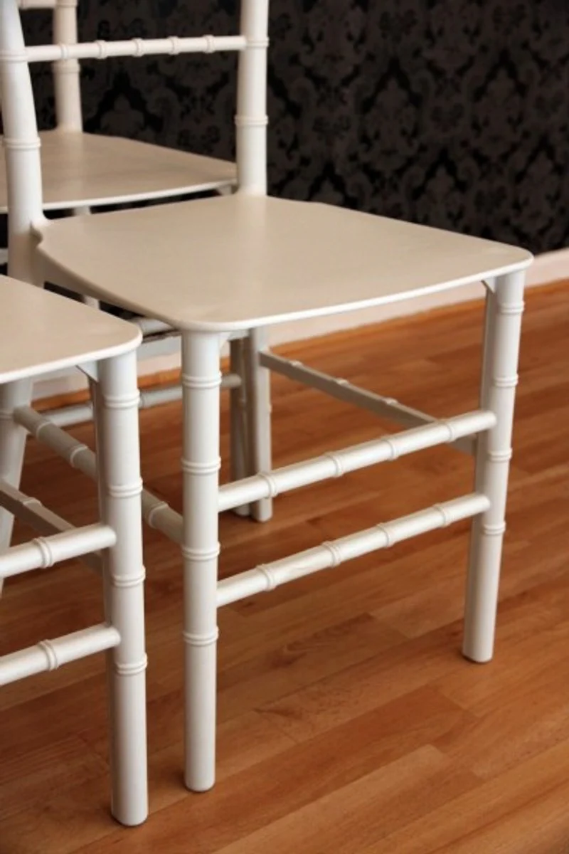 Set of 4 Designer White acrylic chair - Casa Padrino Ghost Chair furniture designer furniture - chairs polycarbonate