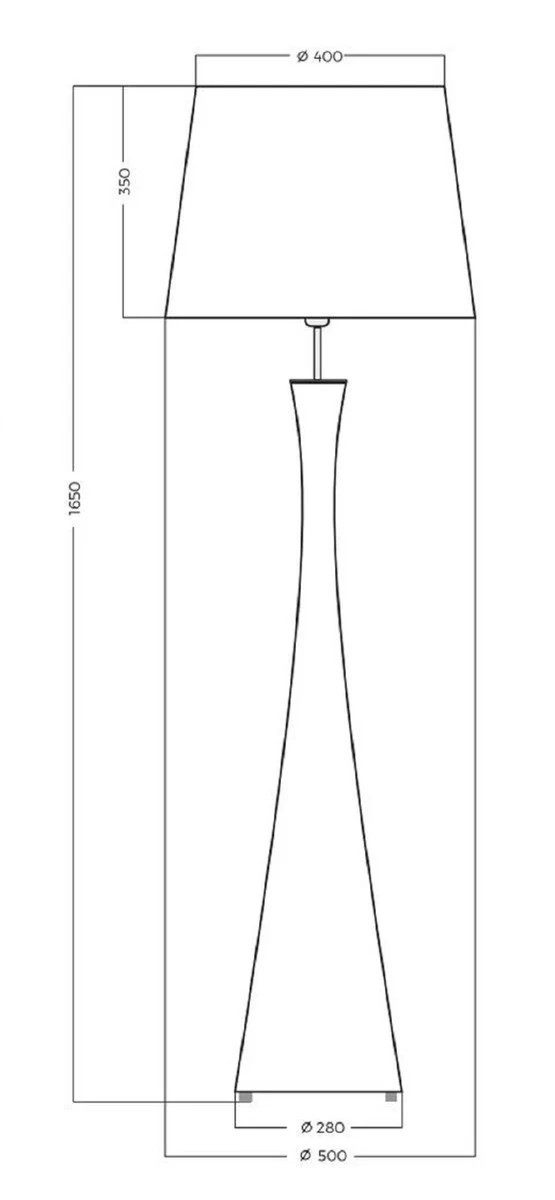 Casa Padrino lámpara de pie de lujo verde / púrpura Ø 40 x A. 165 cm - Lámpara de pie redonda de vidrio con pantalla - Lámparas de pie de lujo - Lámparas de lujo - Interior de lujo
