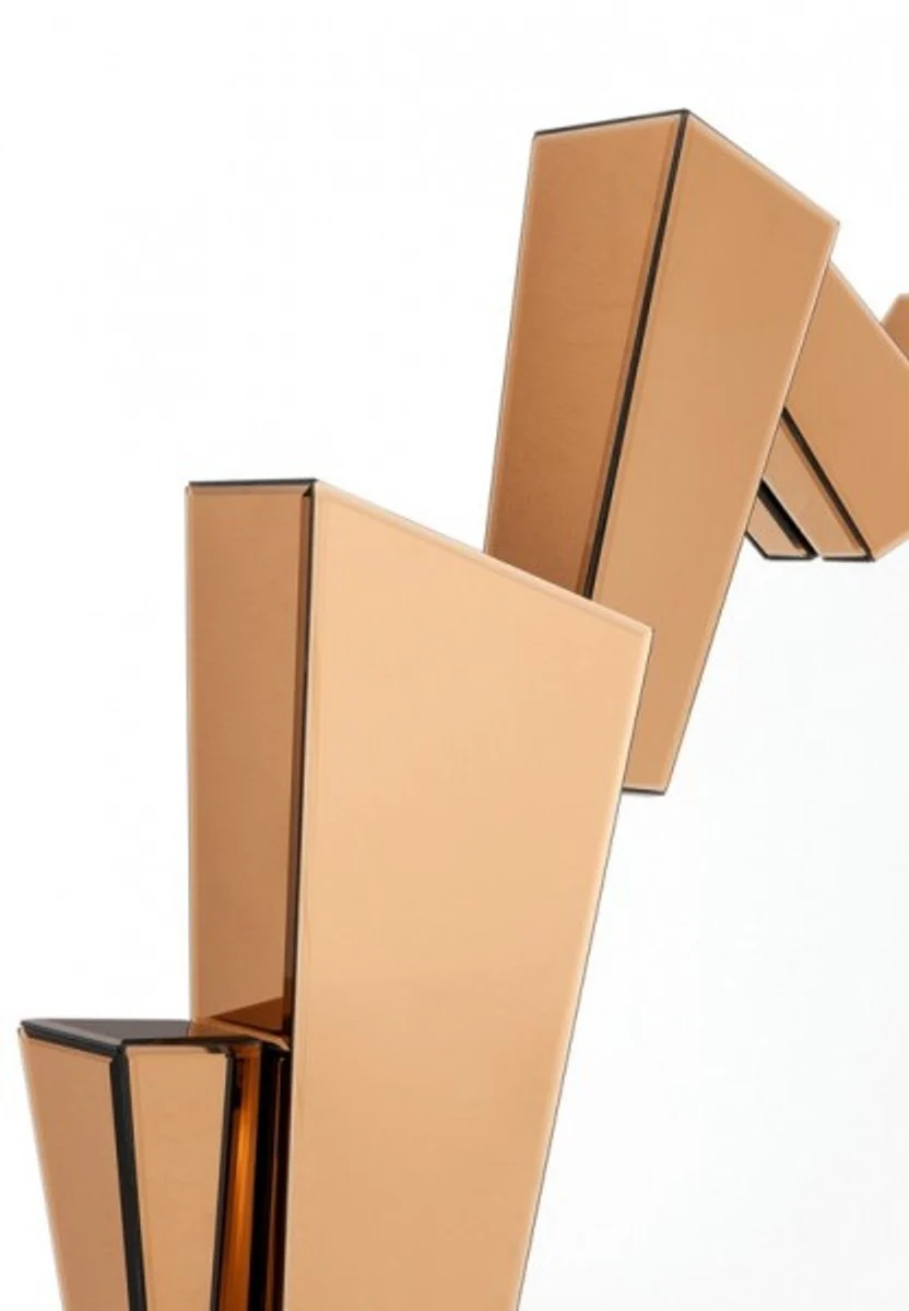 Casa Padrino luxury wall mirror Amber Art Deco 102 x 123 cm - Wall Mirror