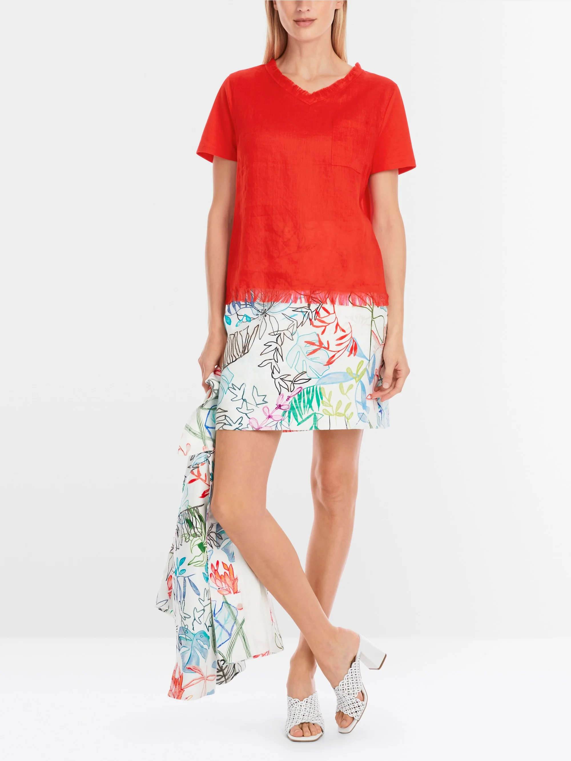 Marc-Cain Airy T-shirt with linen