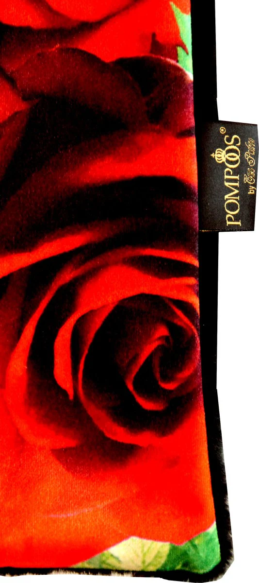 Manta de lujo Pomp??s de Casa Padrino Baroque Coronas y Rosas de Harald Gl??ckler con diamantes de imitaci¨®n