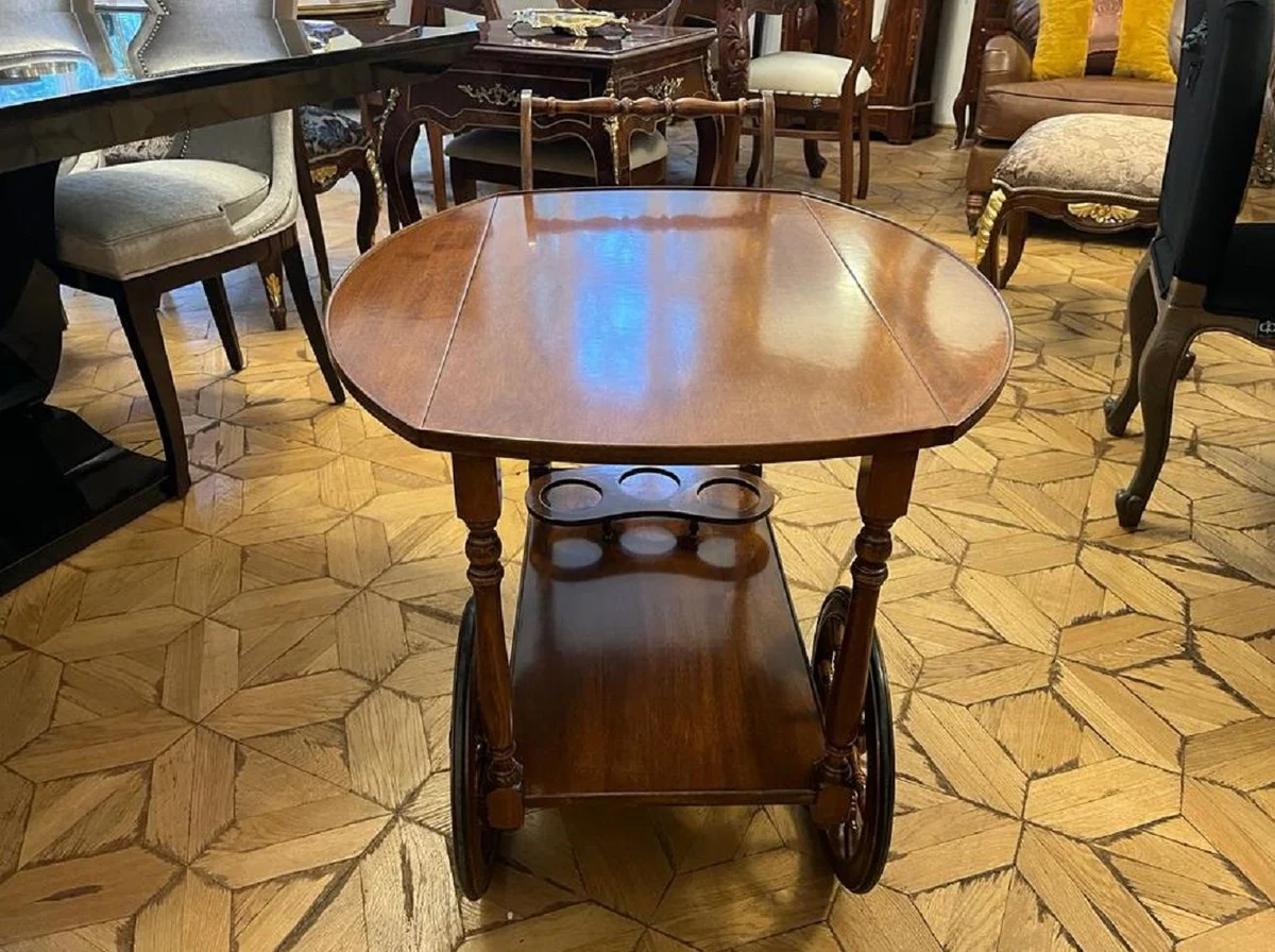 Casa Padrino carrito de servicio Art Nouveau de lujo marr¨®n - Carrito de hotel - Carrito de restaurante - Accesorios de hotel - Accesorios de restaurante - Muebles Art Nouveau