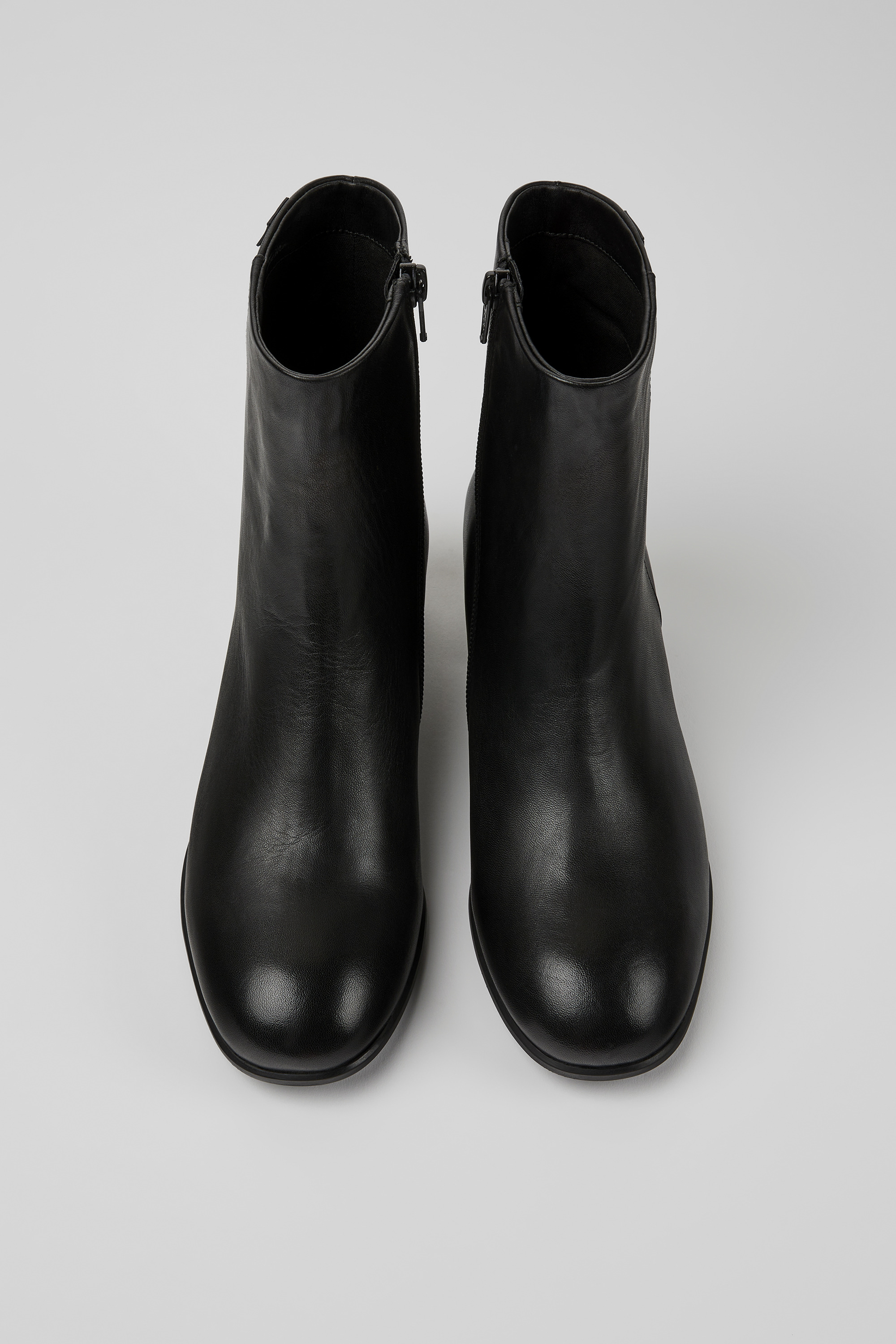 Katie - Black leather ankle boots