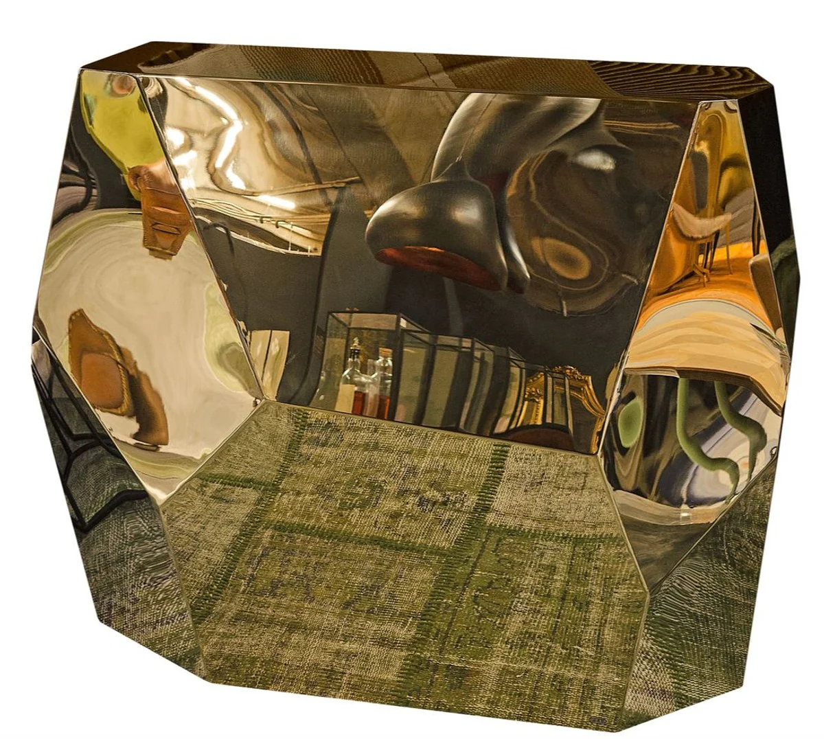 Casa Padrino consola de diseño dorado 125 x 54 x H. 100 cm - colección de diseño