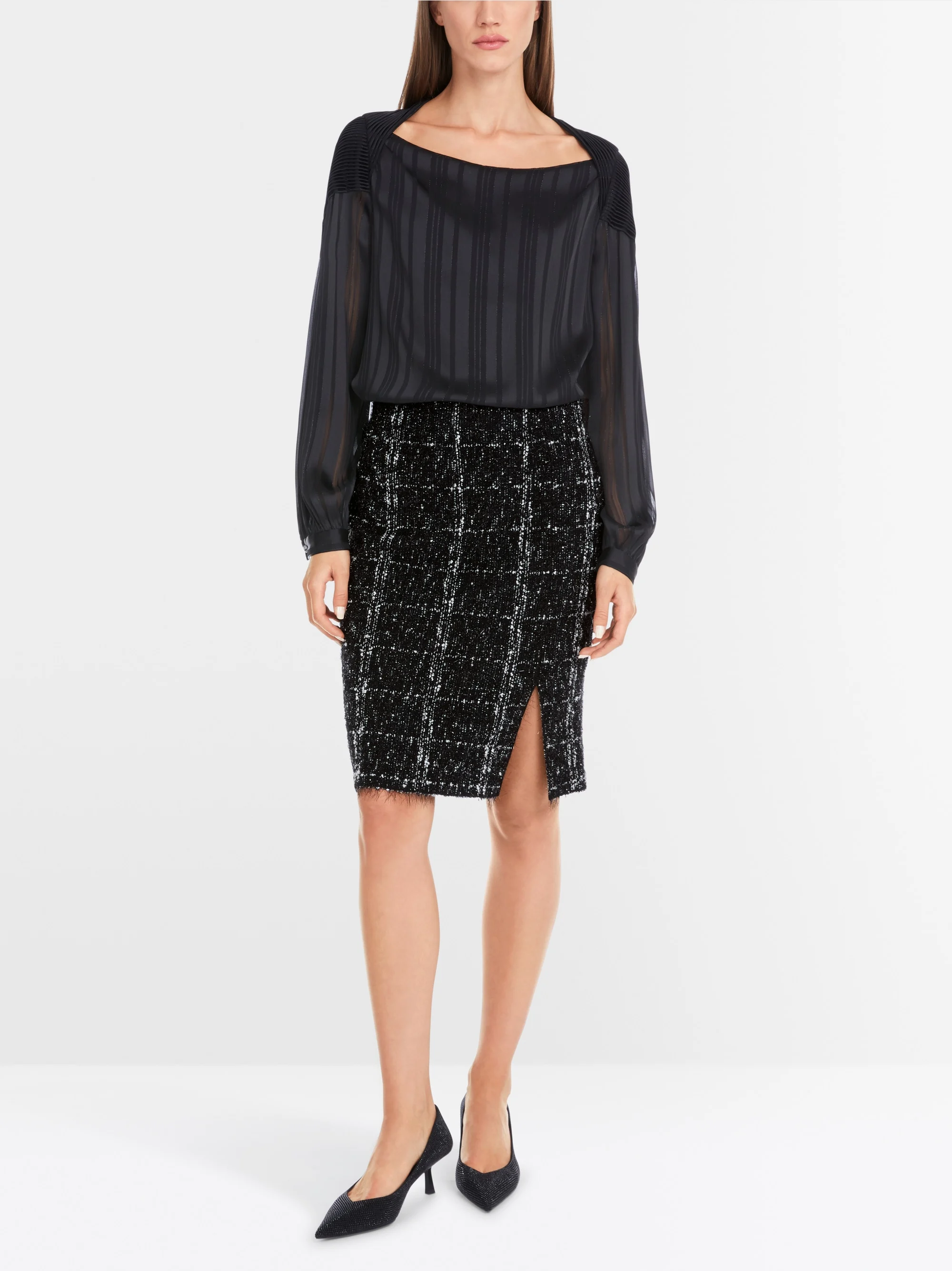 Marc-Cain Glitter check skirt