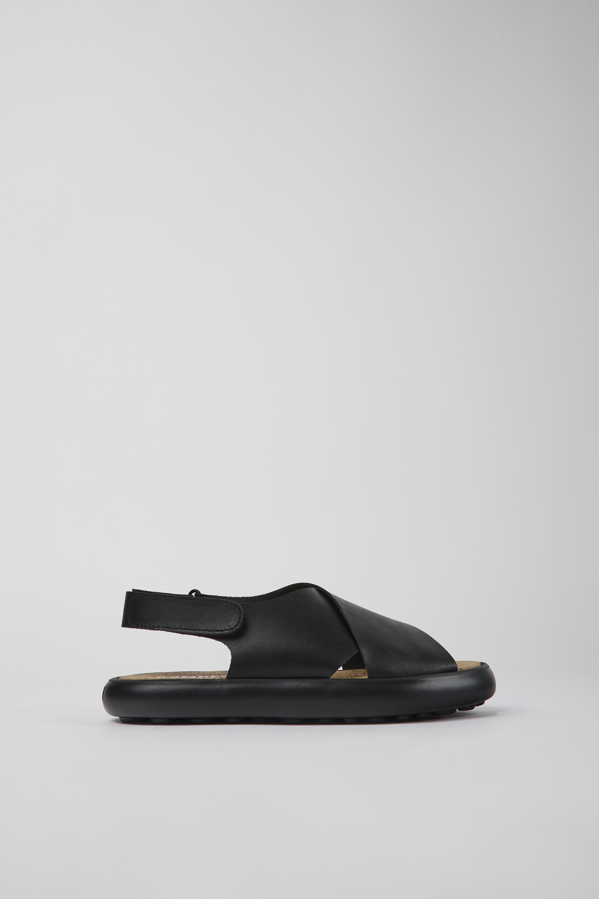 Pelotas Flota - Black leather sandals for women