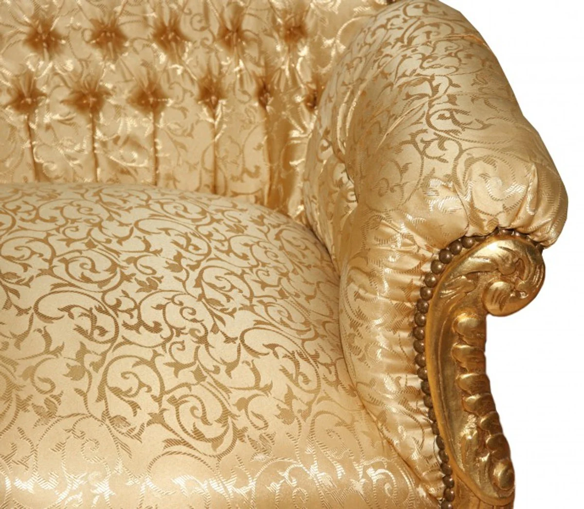 Casa Padrino Baroque 2 seater Master Gold Pattern / Gold - living room sofa furniture Lounge