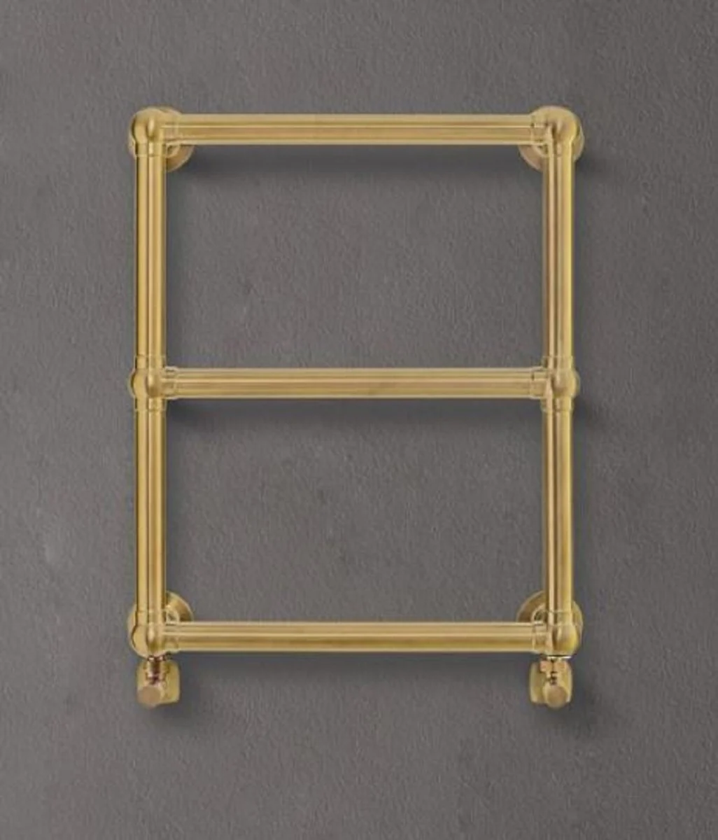 Casa Padrino Calentador de Toallas de Baño de Lujo Latón 49,4 x 14,5 x A. 60 cm - Calentador de Toallas Eléctrico - Calentador de Toallas de Acero Inoxidable - Accesorio de Baño de Lujo