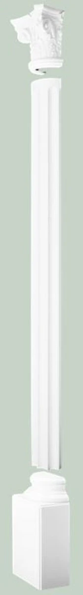 Casa Padrino elemento decorativo barroco pedestal pilar blanco 35 x 17,5 x A. 57,5 cm - Decoraci¨®n de la Pared Adornada - Decoraci¨®n Barroco