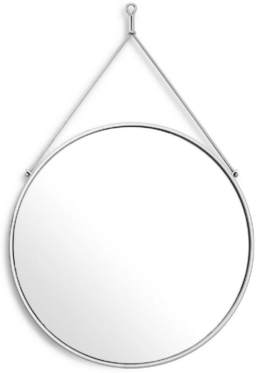 Casa Padrino espejo de pared de acero inoxidable de lujo plata ? 65 x 3 x A. 97 cm - Espejo de Armario - Espejo de Sala de Estar - Espejo de Dormitorio - Colecci¨®n de Lujo