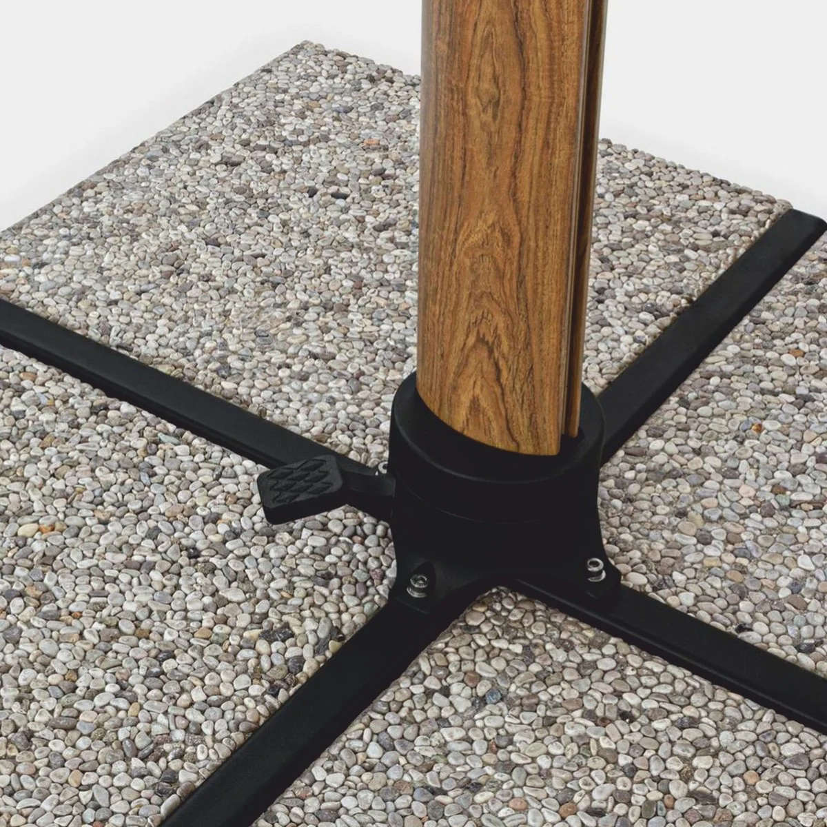 Casa Padrino sombrilla sem¨¢foro de lujo con soporte beige / marr¨®n 400 cm - Accesorios de jard¨ªn