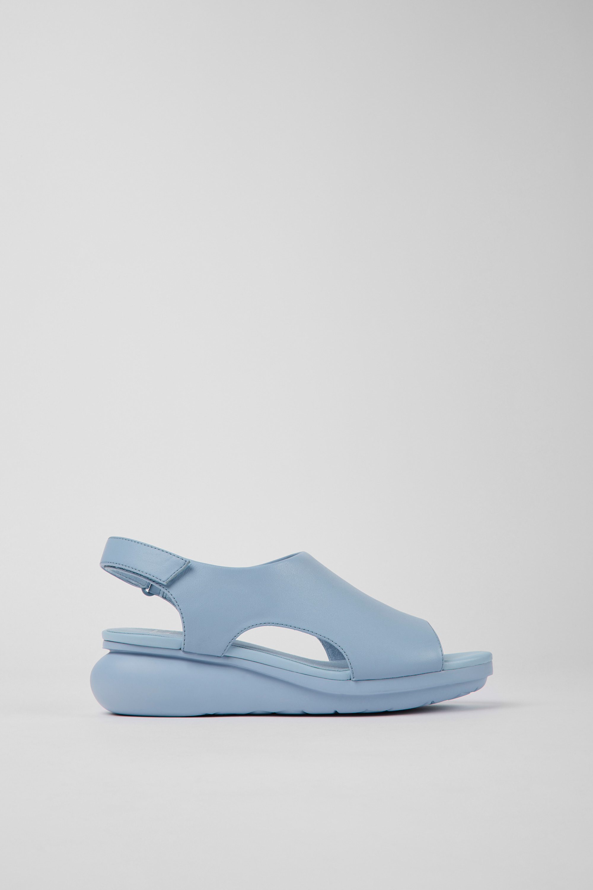 Balloon - Light blue leather sandals for women