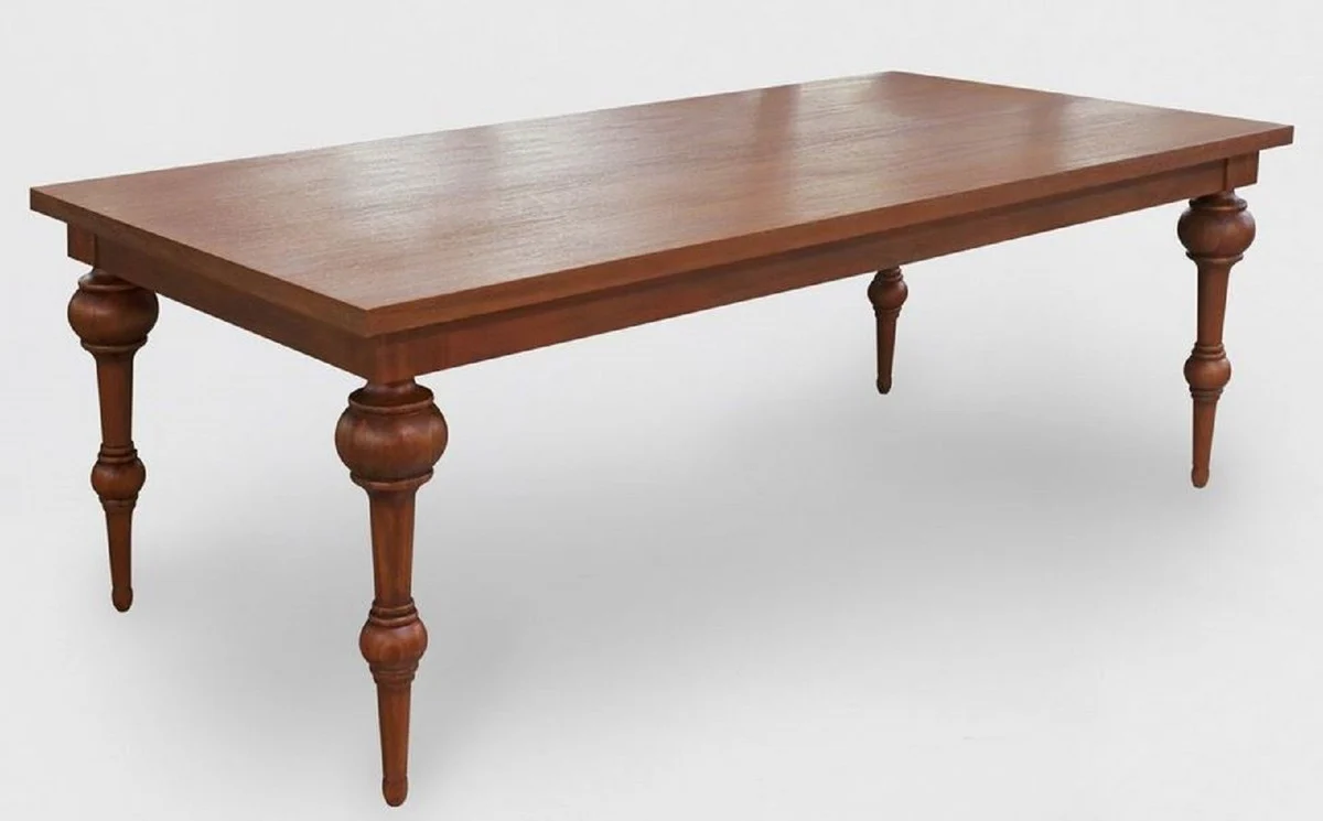 Casa Padrino mesa de comedor Art Nouveau de lujo de caoba marr¨®n 210 x 110 x A. 76 cm - Mesa de comedor rectangular de madera maciza - Muebles de Comedor Barrocos y Art Nouveau