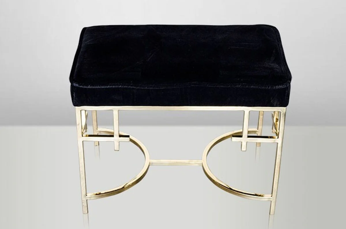 Casa Padrino Art Deco de acero heces oro de lujo - muebles Art Nouveau Vintage