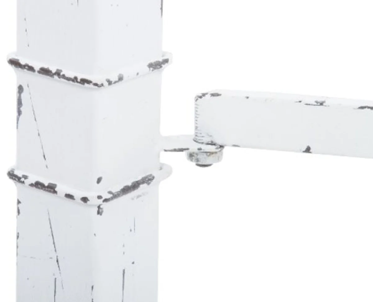 Casa Padrino Mesa de Comedor Estilo Rural Blanco Antiguo 120 x 60 x H. 80 cm - Mesa Shabby Chic Comedor