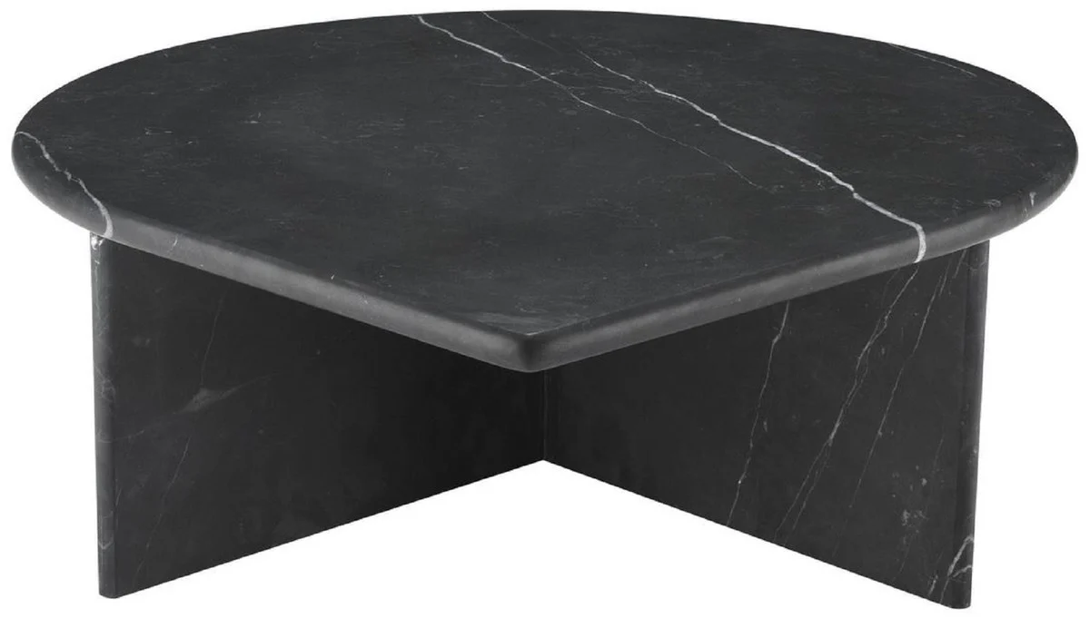Casa Padrino conjunto de mesa de centro de lujo negro - 3 Mesas de sal¨®n hechas de m¨¢rmol de alta calidad - Muebles de sal¨®n de lujo