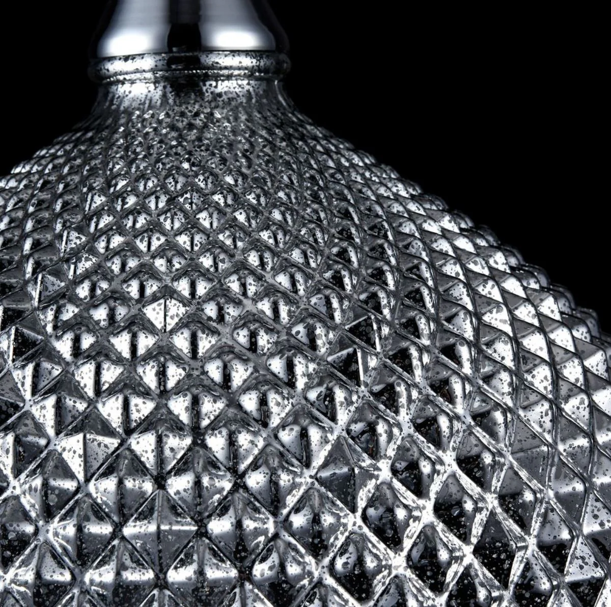 Casa Padrino lámpara colgante de lujo plata Ø 28 x H. 15,3 cm - Muebles de Salón de Lujo