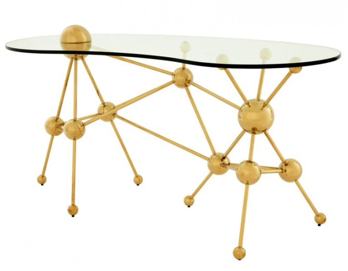 Casa Padrino luxury desk glass / gold Astronomy - Art Deco