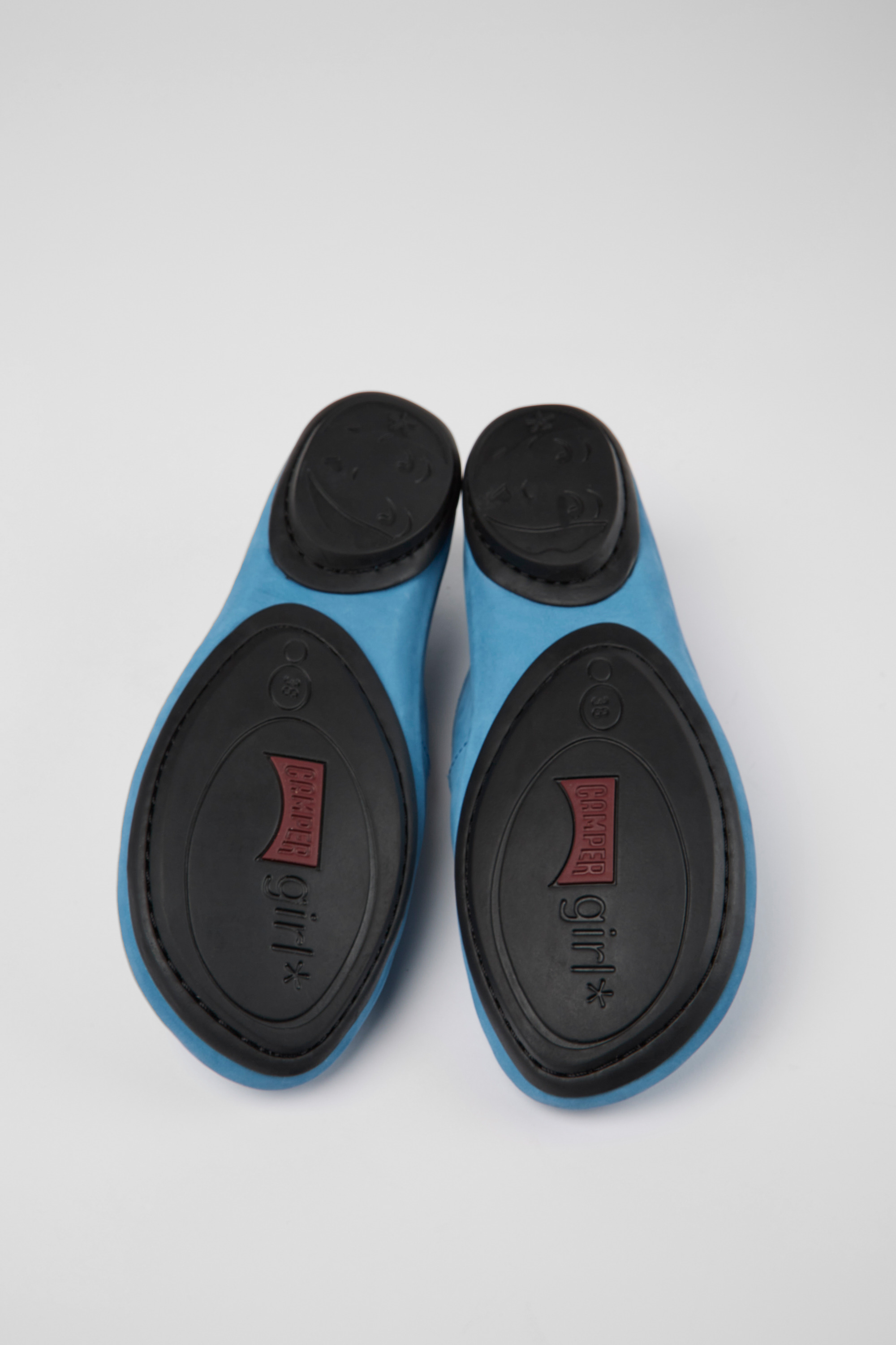 Right - Blue nubuck shoes for women