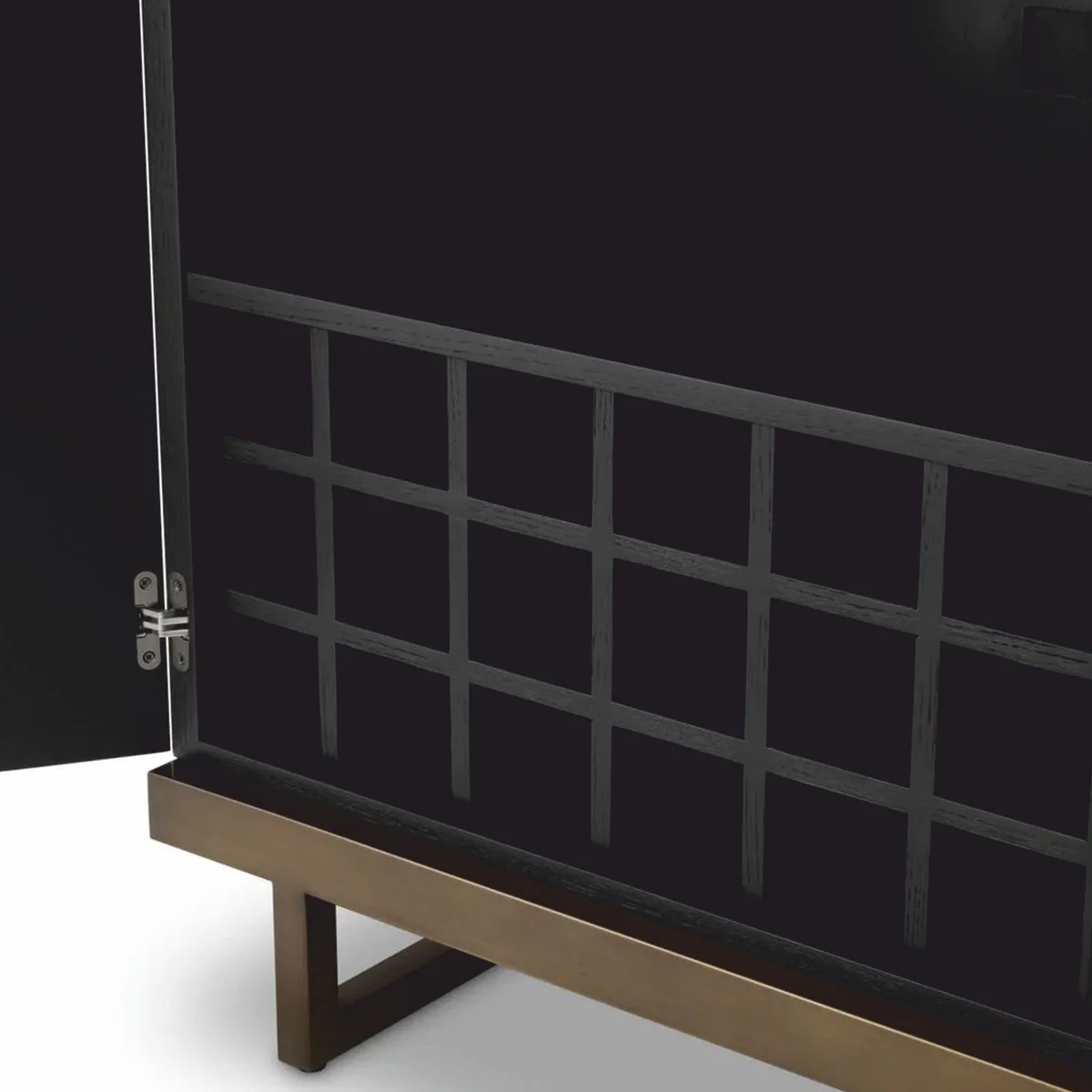 Casa Padrino armario bar de lujo natural / marr¨®n oscuro / bronce Al. 175 cm - Muebles de bar