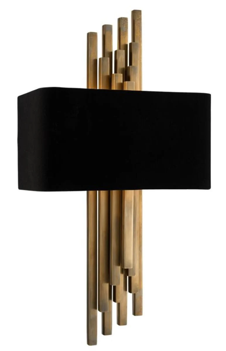 Casa Padrino aplique de pared vintage latón / negro 31 x H. 59 cm - Mobiliario de Hotel y Restaurante