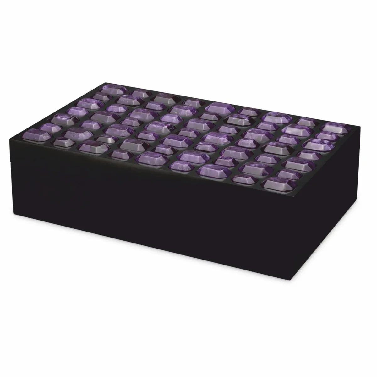 Casa Padrino Caja de Joya de Lujo Negro / P¨²rpura 37,5 cm - Caja de Almacenamiento