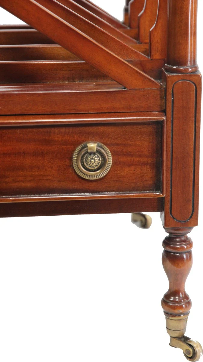 Casa Padrino Luxury Magazine & Magazine Trolley Mahogany Solid Wood Brown - luxury hotel / law firm furnishings