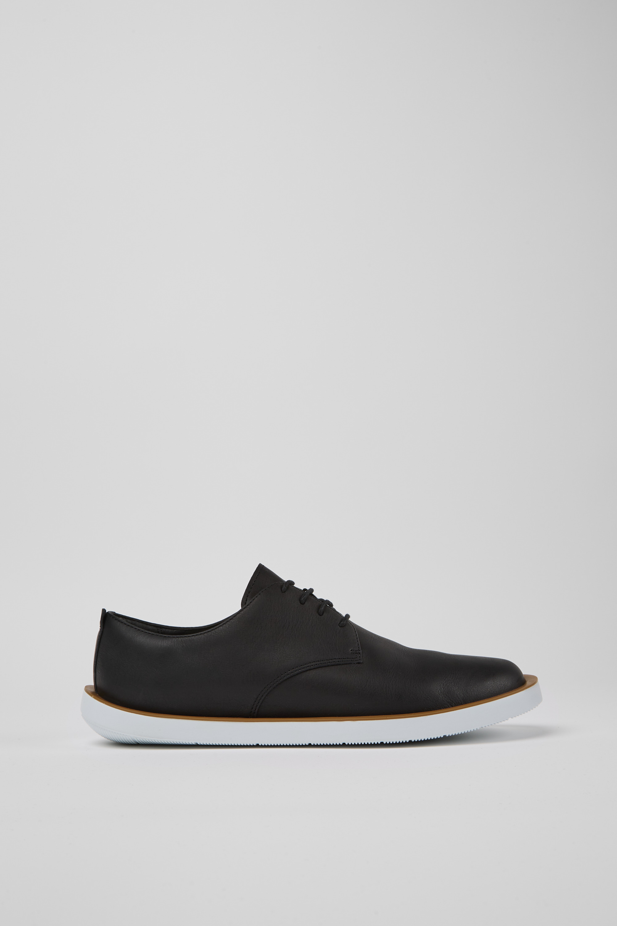 Wagon - Black leather men's shoes
