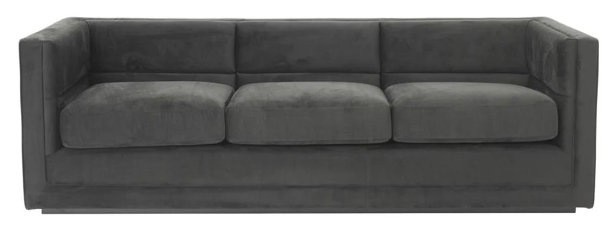 Casa Padrino sof¨¢ de 3 plazas de lujo gris antracita 231 x 86 x H. 73,5 cm - sof¨¢ de sal¨®n de lujo