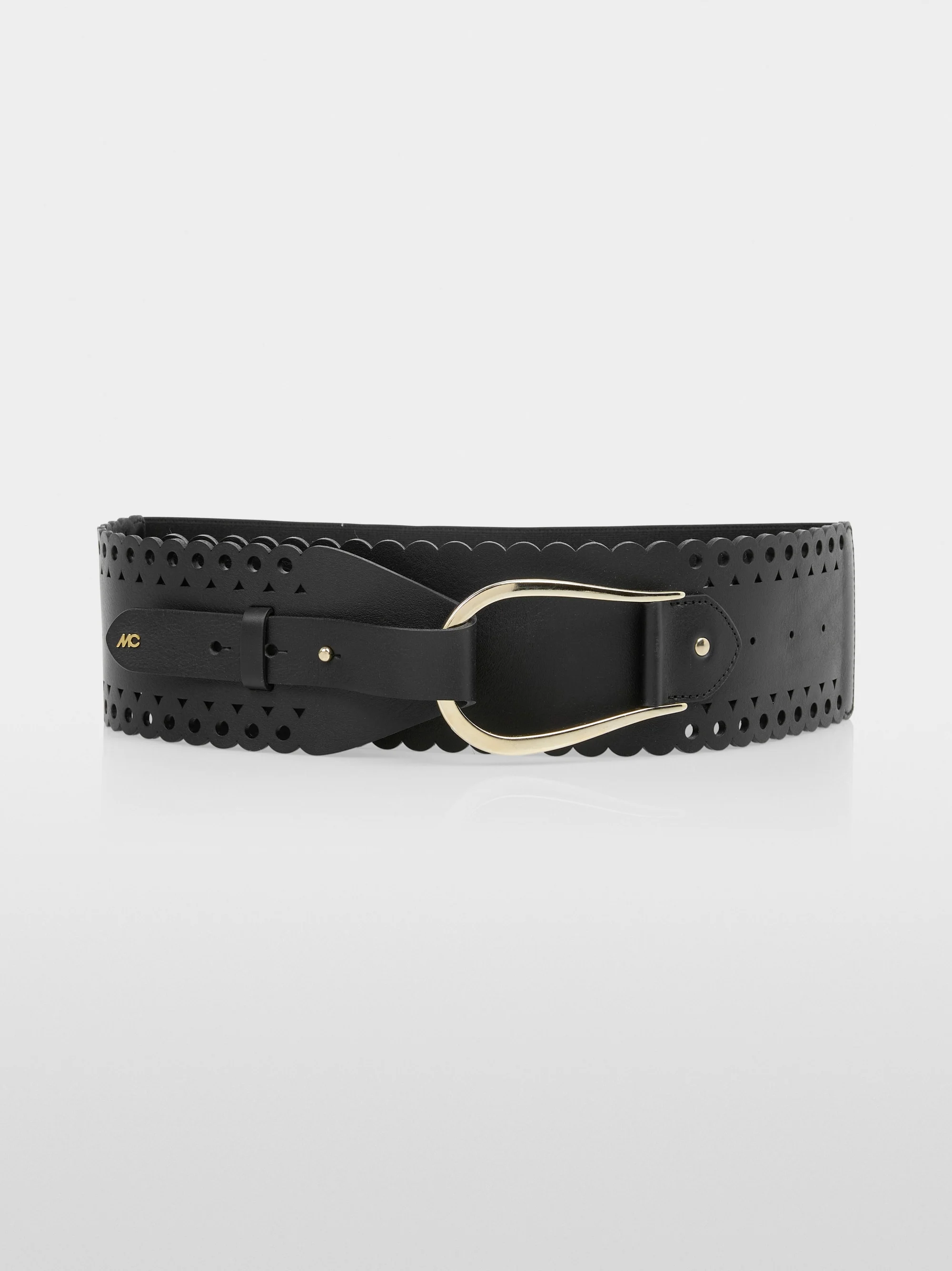 Marc-Cain Leather Belt with Perforated Pattern