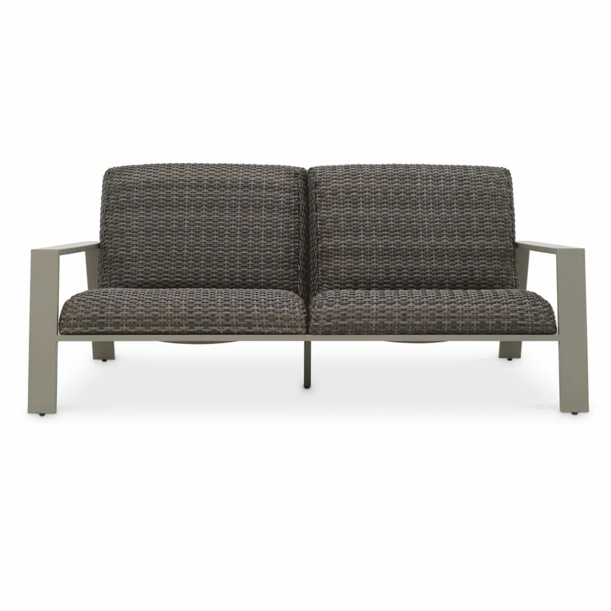Casa Padrino sof¨¢ de jard¨ªn de lujo de rat¨¢n artificial gris 180 cm - Muebles de jard¨ªn