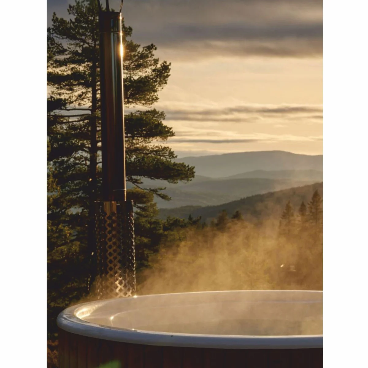 Casa Padrino Jacuzzi de lujo para exterior de jard¨ªn para 4-6 personas marr¨®n / plata ? 225 cm