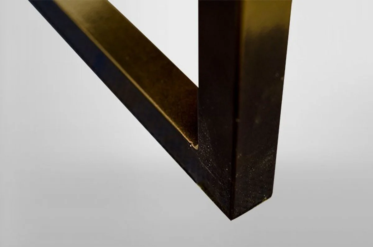 Casa Padrino Art Deco Side Table Onyx / metal 80 x 50 cm Art Nouveau table - Furniture Coffee Table