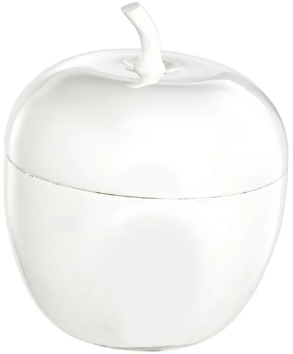 Casa Padrino conjunto de cajas de almacenamiento de lujo con tapa en forma de manzana plata - Accesorios de Decoración de Lujo